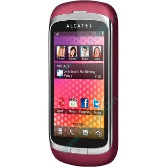 Красно-розовый телефон Alcatel One Touch 818 (Купавна)